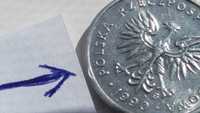 D M063, moneta 2 zł złote 1990 Polska destrukt starocie wyprzedaż