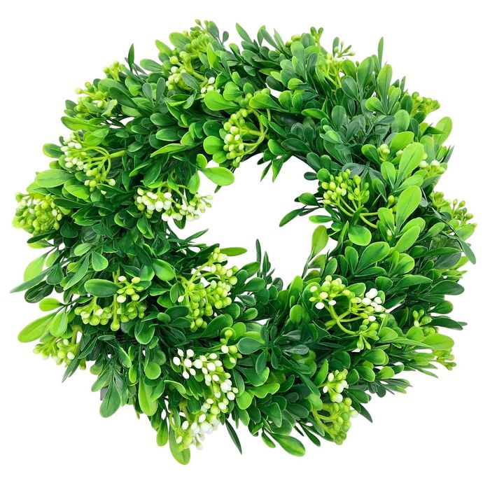 Jesienny wianek na drzwi wieniec na grób znicz stroik na cmentarz 30cm