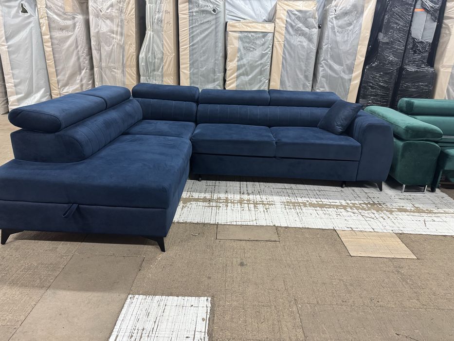 Wyprzedaż Nowy Narożnik Funkcja Spania Pojemnik Na Pościel Meble Sofa