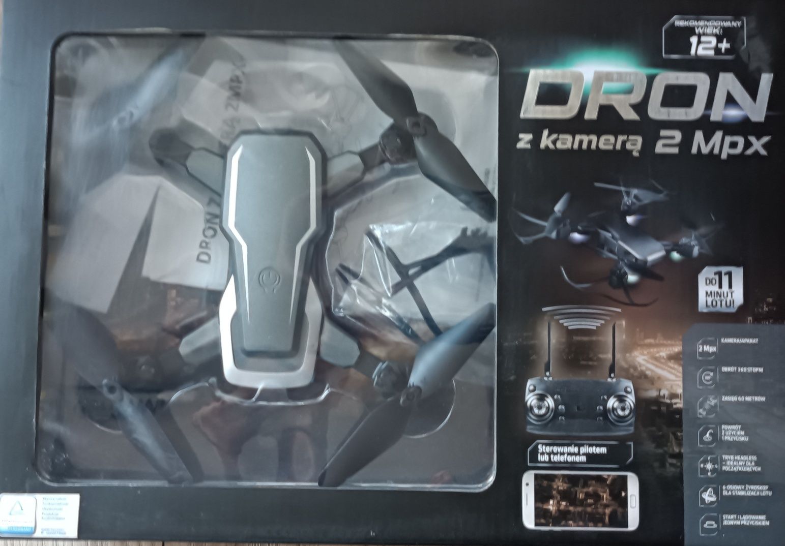 Dron z kamerą 2 Mpx na akumulator