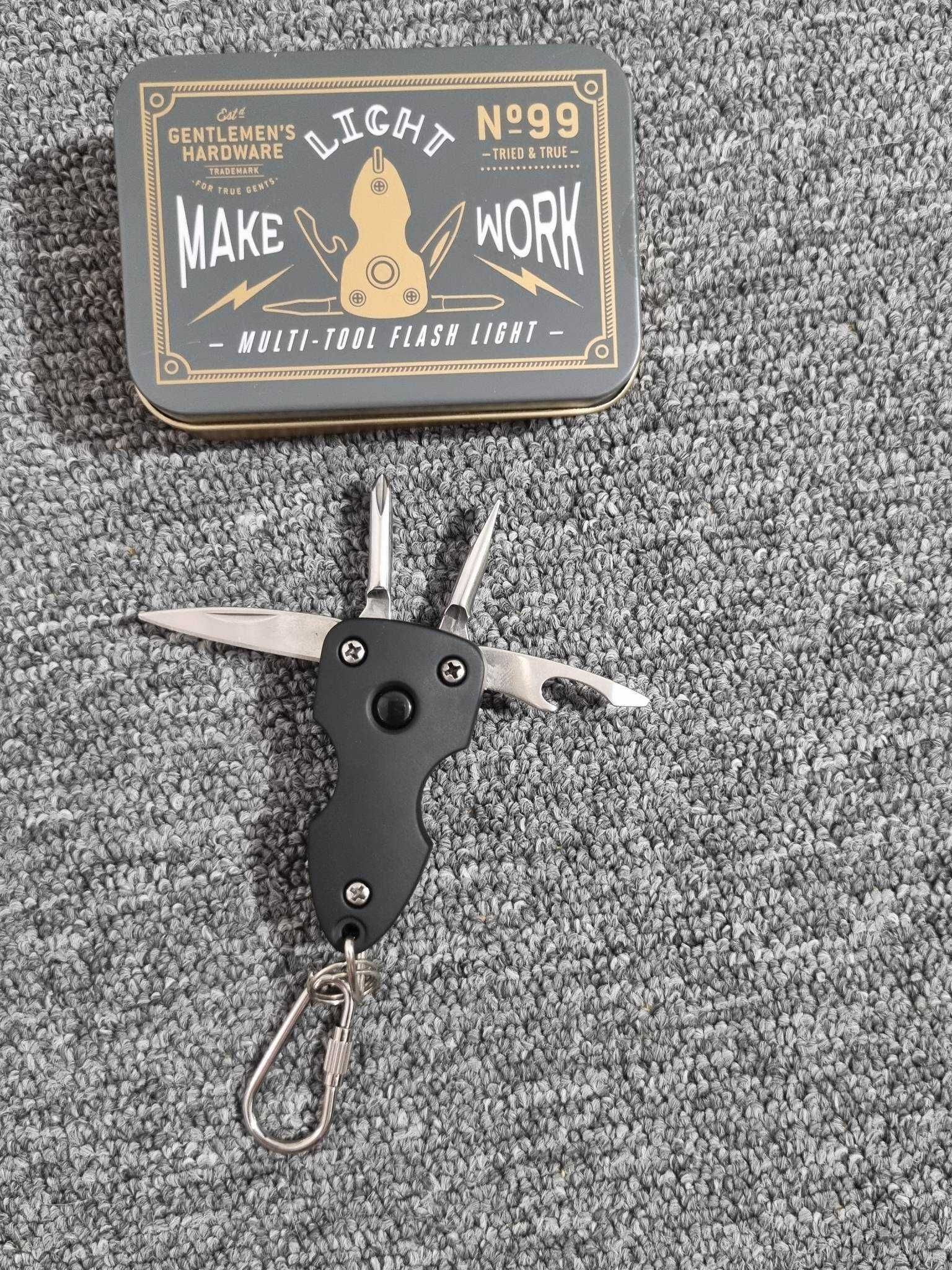 Multitool kieszonkowy z latarką