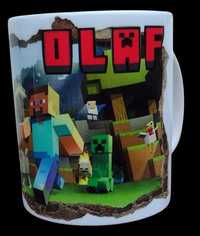 Kubek Minecraft Dla Dziecka Gracza Prezent + Imię