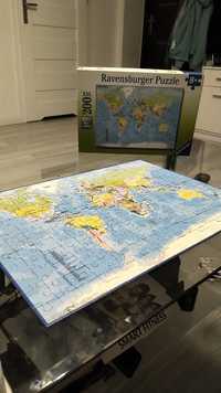 sprzedam puzzle mapa świata