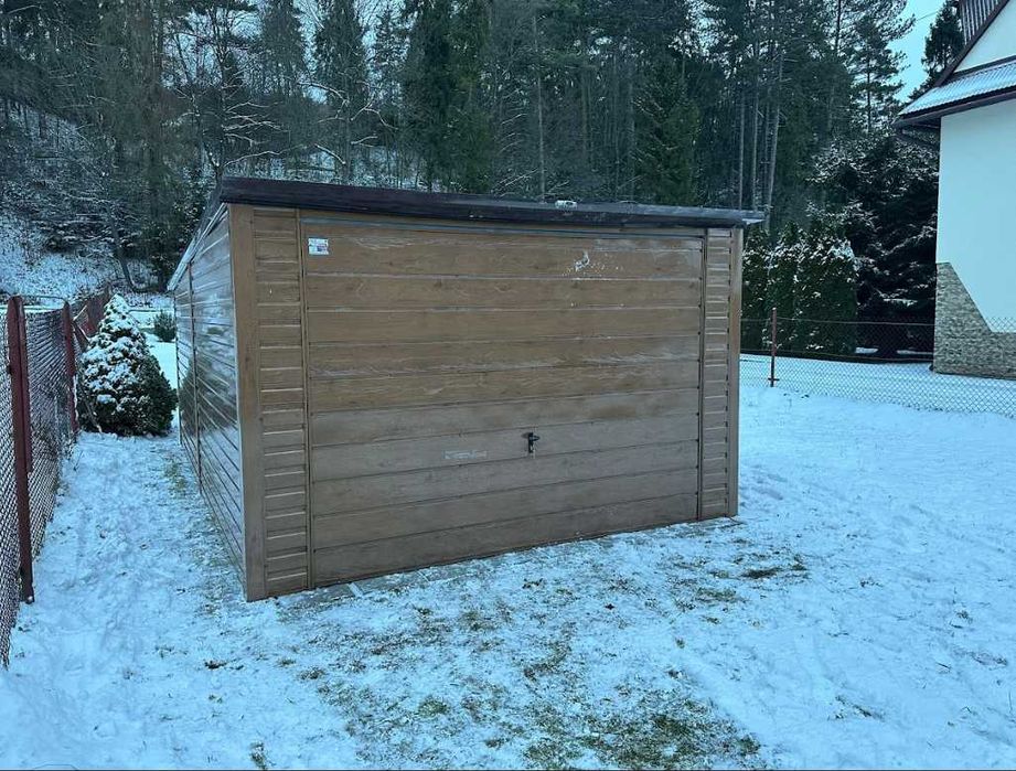 Garaż blaszany 3,5x5,5, garaże drewnopodobne, solidna konstrukcja