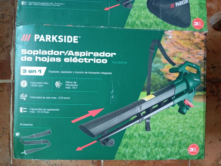 Aspirador/ soprador de folhas Elétrico Parkside