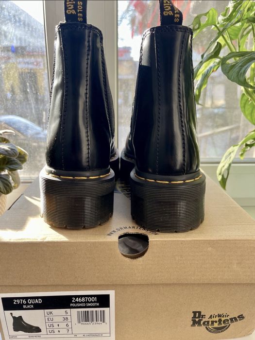 Dr. Martens 2976 Quad — Black Smooth (осінь-зима)