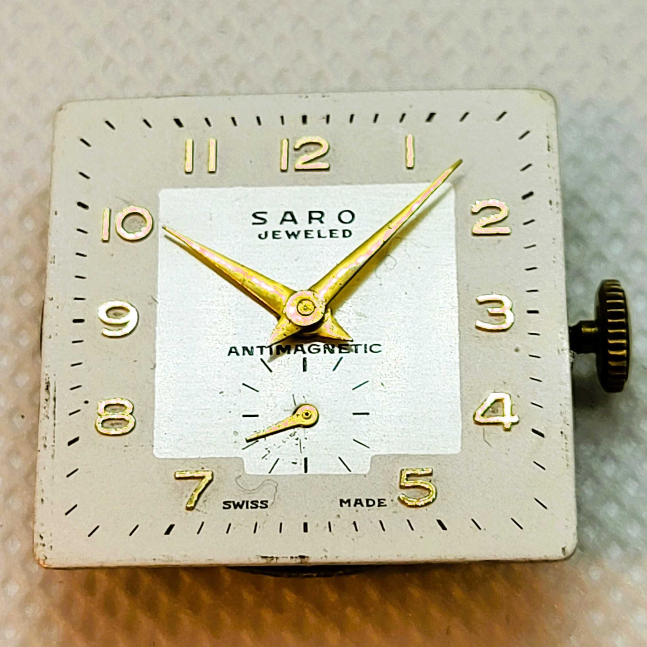 Relógio SARO  - Mostrador + Maquina - BRAC 27  - p/ limpaeza/restauro