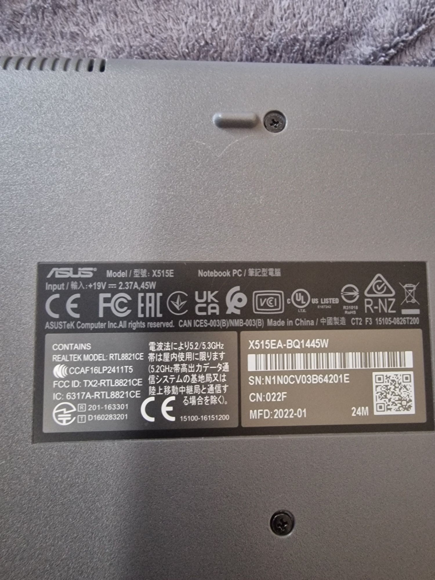 Laptop ASUS X515-BQ1445W