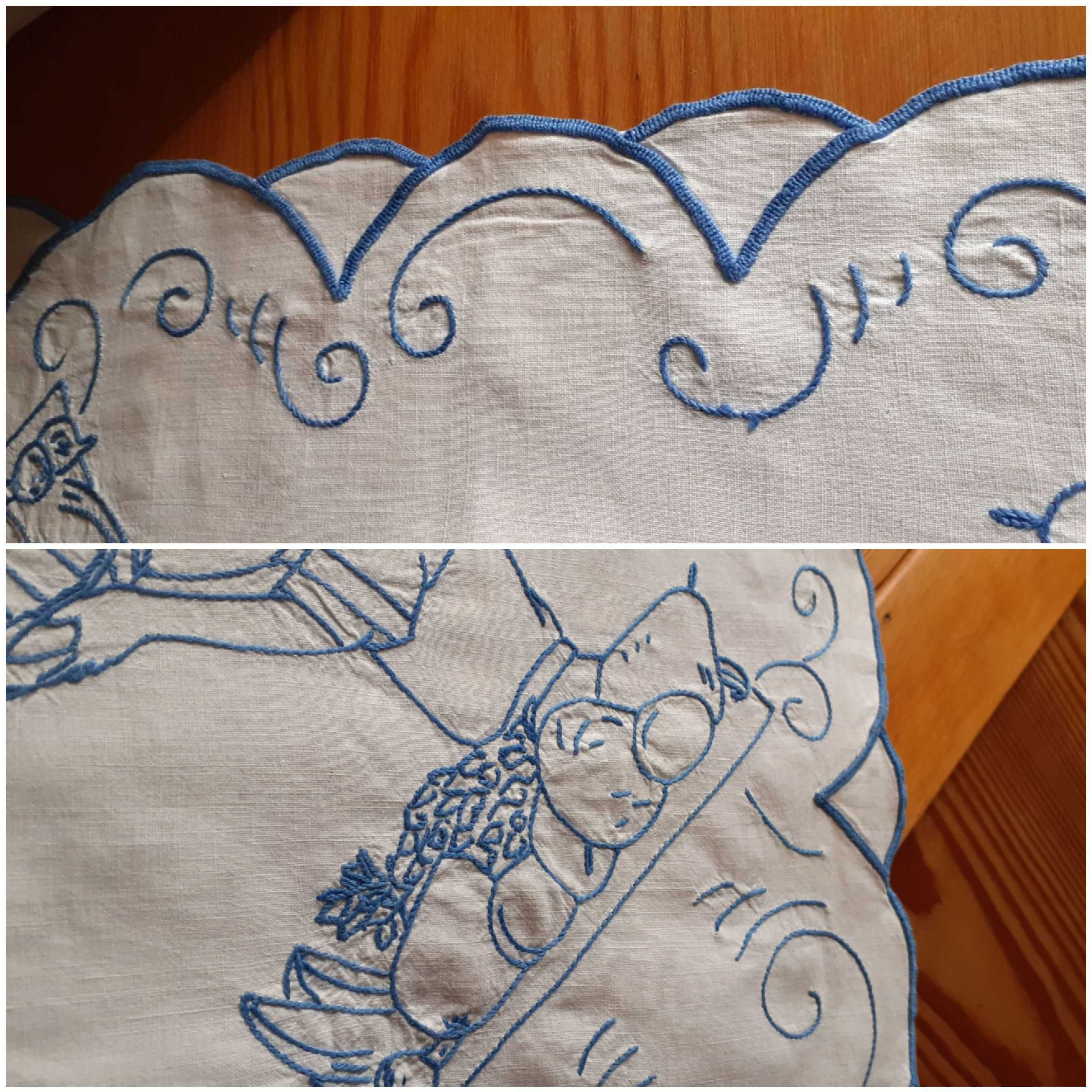 Makatka  serweta kuchenna haftowana stara retro