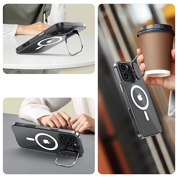 Etui Tech-Protect MagStand MagSafe na iPhone 16 Pro Max - przezroczyst