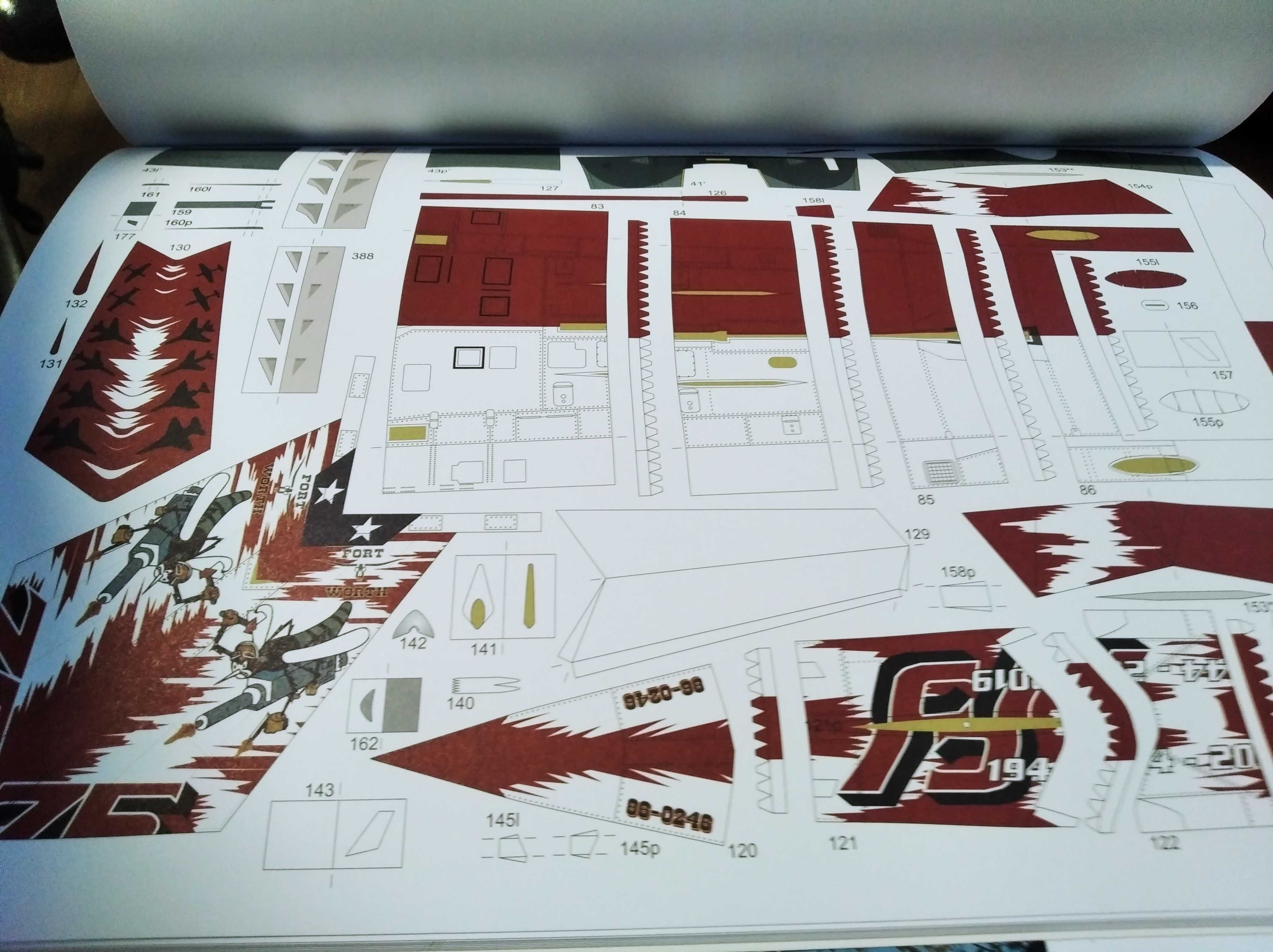 Model kartonowy samolot amerykański myśliwiec F-16 C Block 30