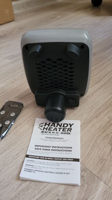 Mini grzejnik elektryczny ścienny 800W