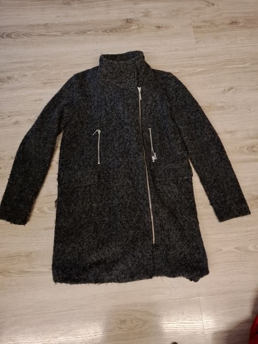Płaszcz wełniany melanż Mohito r. 36