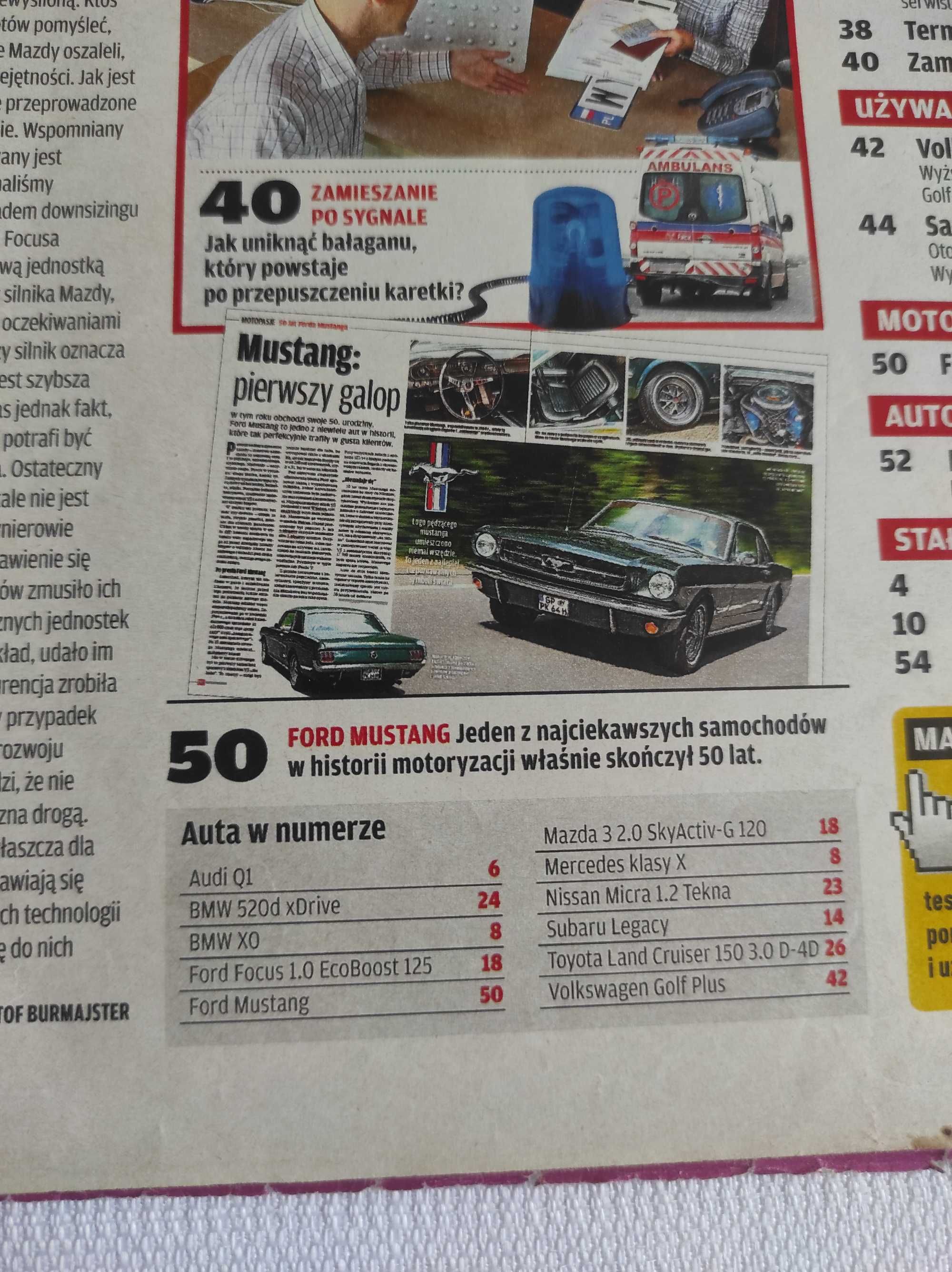 Czasopismo Motor WYSZUKAJ Auto 8/2014 Mustang Focus Land Cruiser X kla