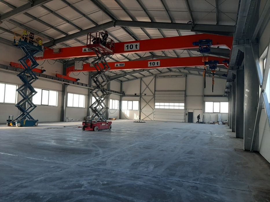 Hala stalowa produkcyjna 22x42x8m, 924m2 SUWNICA 2x10 ton
