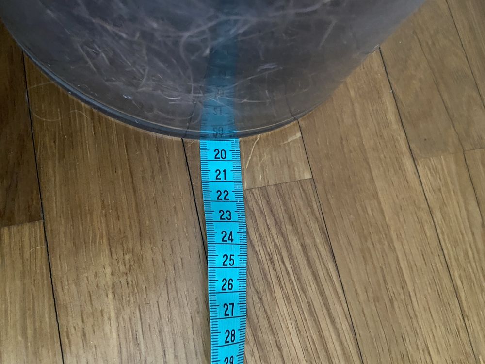 Conj de 3 jarras de vidro, 53cm altura e 19cm diâmetro, com galhos dec