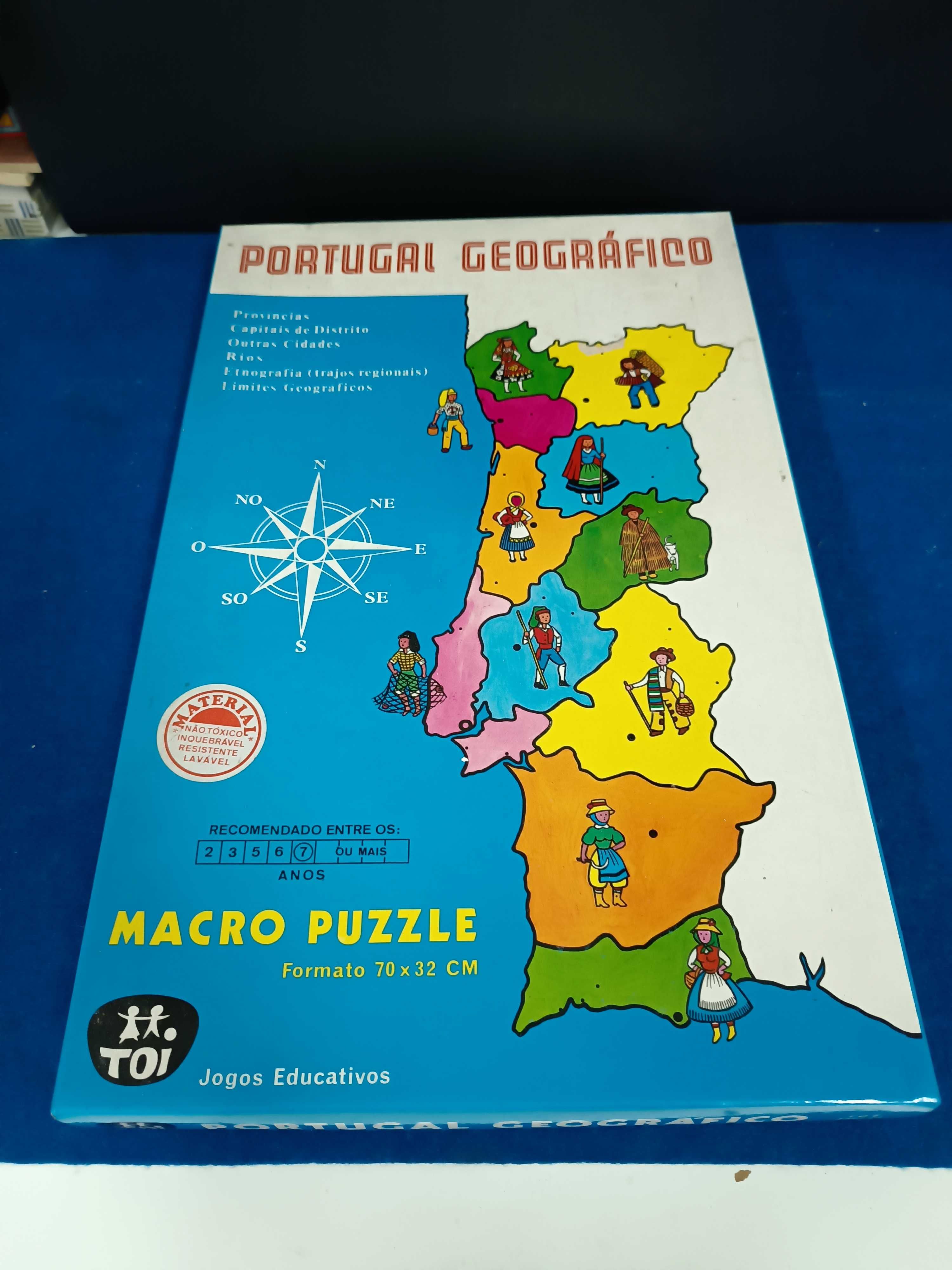 Antigo jogo Puzzle da TOI Portugal Geografico