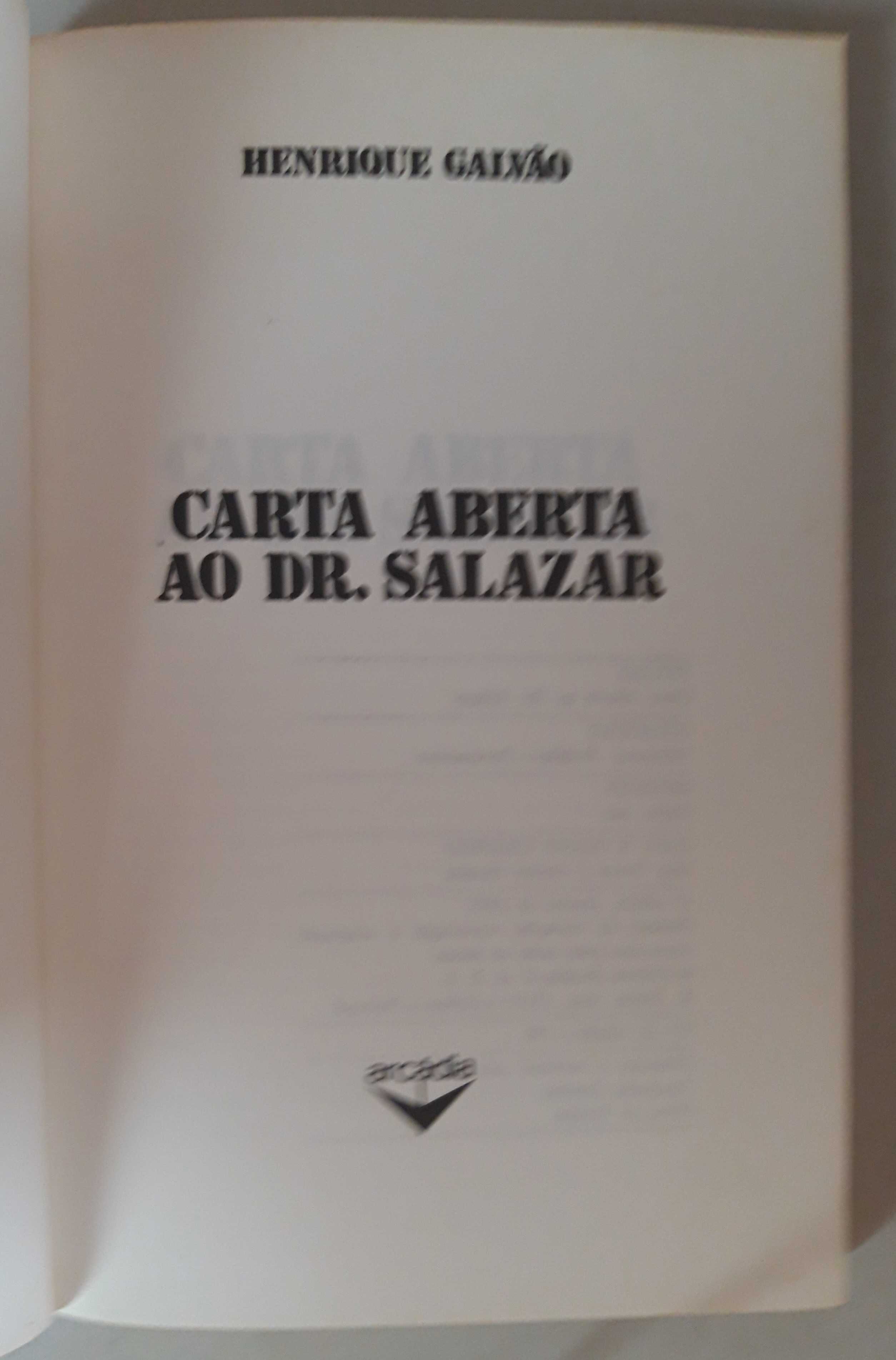 Livro- Ref CxC  - Henrique Galvão - Carta Aberta ao Dr. Salazar
