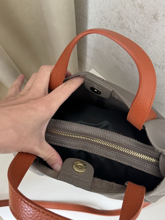 Сумка шопер, сірий шопер