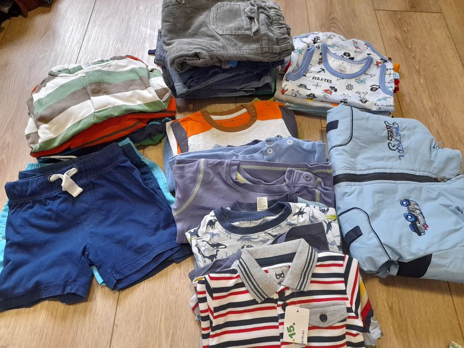 Paka 55 szt. ubranek r. 80. Chlopak