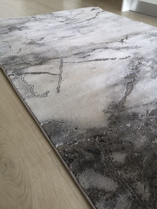 Tapete Moderno Novo – Tons Cinza e Bege, Estilo Mármore