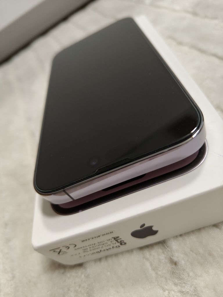 APPLE iPhone 14 Pro 256GB, Purpura, Jak Nowy, Bateria 100%, Zamienie