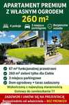 APARTAMENT PREMIUM -> 4 pokoje/260m2 ogrodu/3x parking/dom ogrodowy