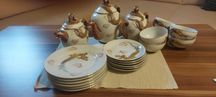 Serwis z japońskiej porcelany Satsuma w smoki
