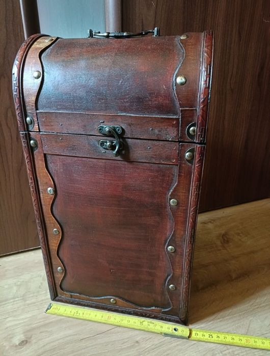 Skrzynka Kuferek Vintage Retro na wino lub słodycze