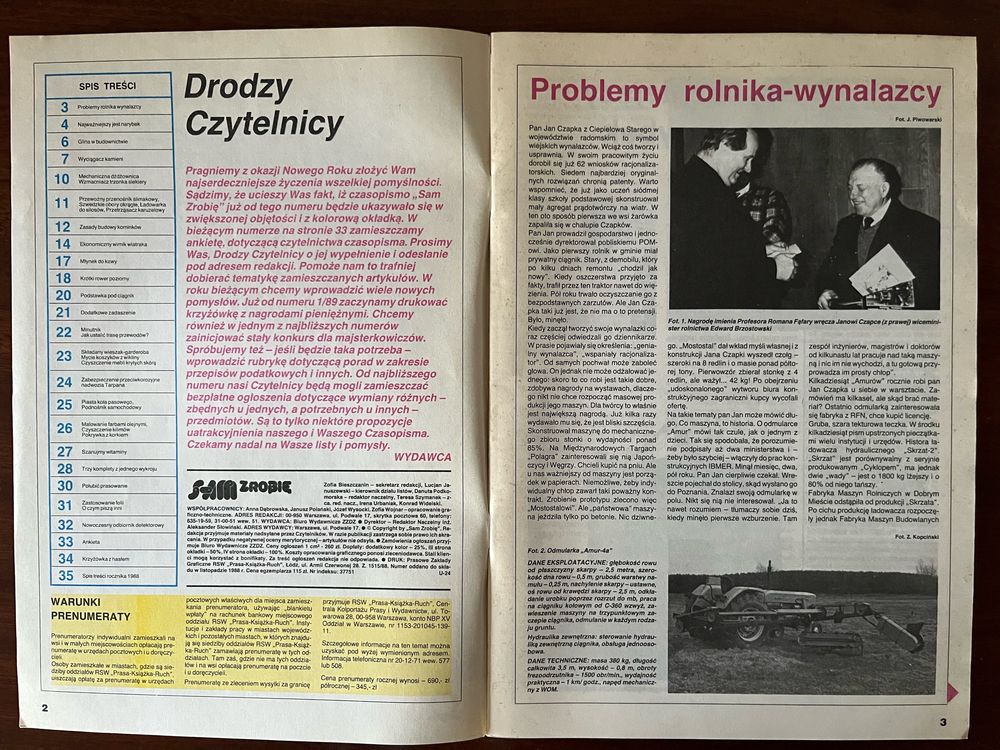 Stare czasopisma Sam zrobię 1986, 1988, 1989