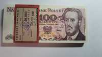 PACZKA 100 x 100 złotych 1988 UNC s. TB