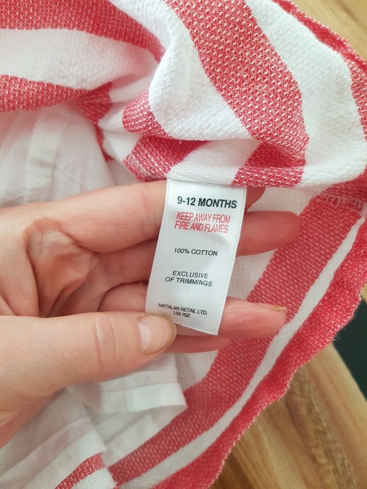 Śliczna bawełniana sukienka sukieneczka dla dziewczynki 9-12 ;74-80