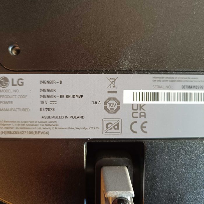 Monitor LG 24GN60R-B