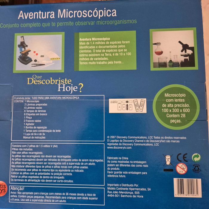 Prenda Microscópio NOVO Selado Discovery Channel NATAL PRENDA