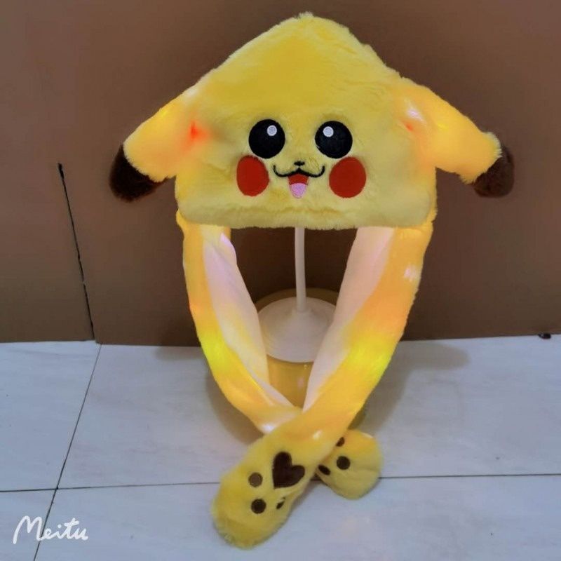 Czapka Led Pikachu z ruchomymi uszami