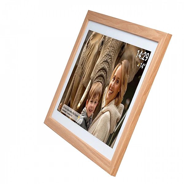Ramka cyfrowa 21.5" Denver Frameo PFF-2162LW - jasnobrązowa