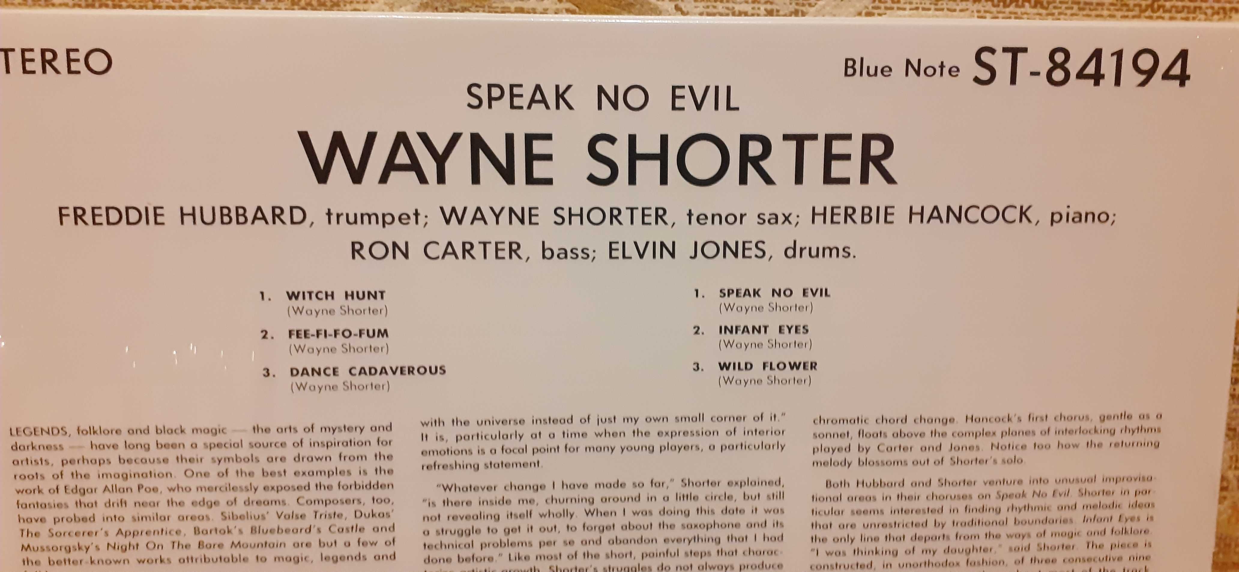 Платівка Wayne Shorter - Speak No Evil.