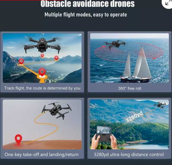 Dron RC z podwójną kamerą S19 3 baterie