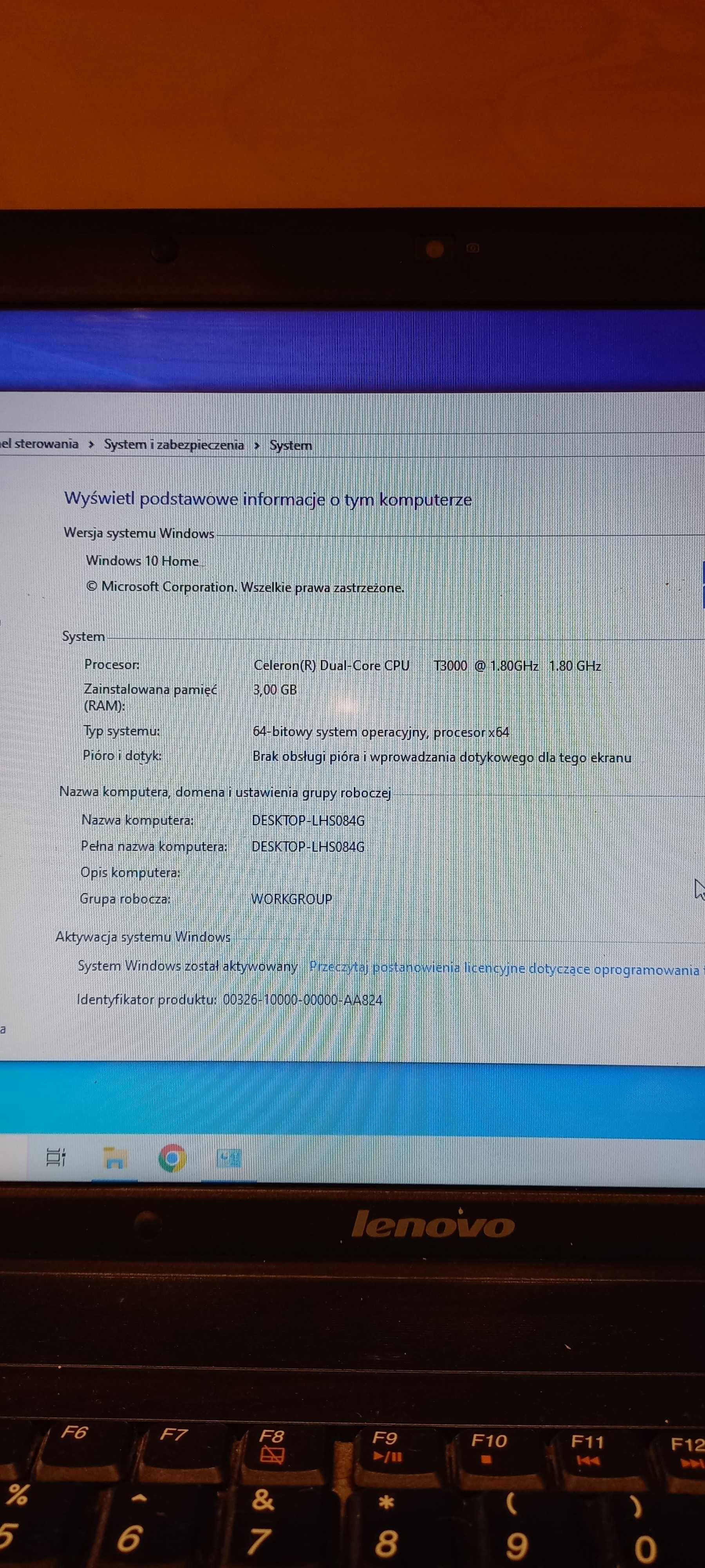 Laptop Lenovo 15,6 cali Windows 10