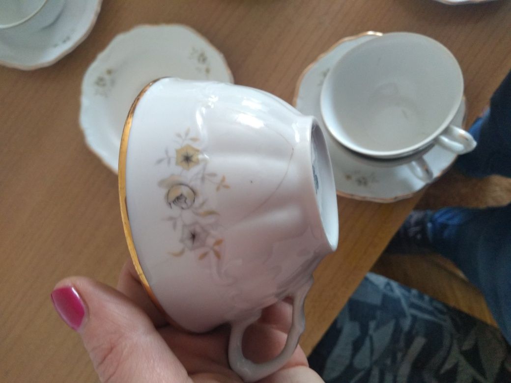 Porcelana Wałbrzych PRL serwis kawowy herbaciany