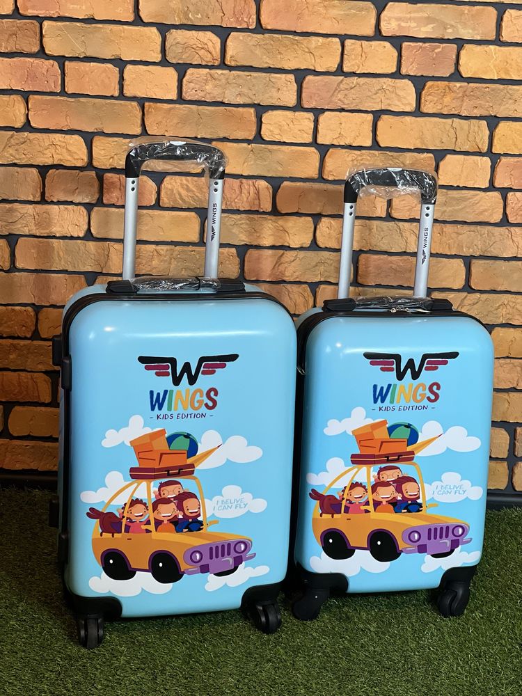 Дитяча валіза чемодан Wings kids 100% полікарбонат
