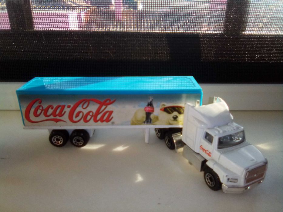 Conjunto raro de camião Coca Cola + 2 atrelados de colecção