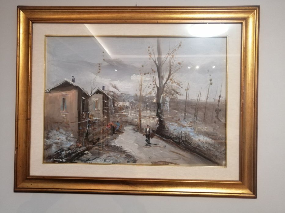 Obraz olejny na płótnie , malarstwo włoskie, 1990r.