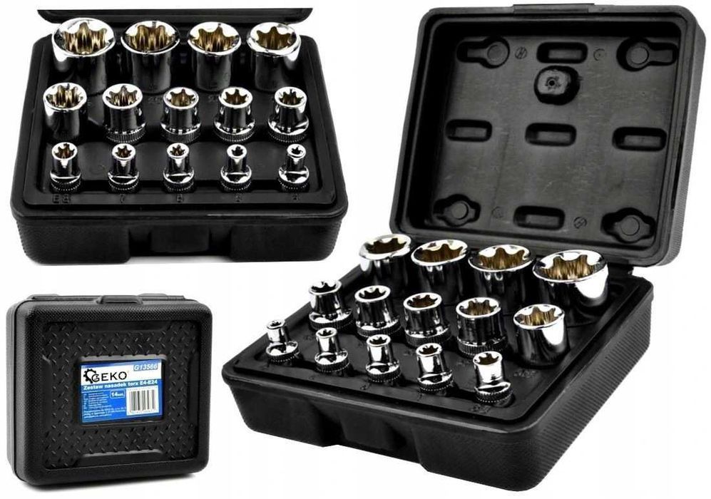 Набор головок TORX 1/4"-1/2" E4-E24 14ед в пластиковом кейсе G13566