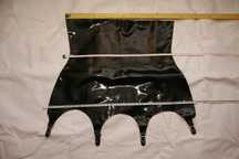 Kanadyjski Lateksowy pas do pończoch czarny latex 0,4 mm stan bdb