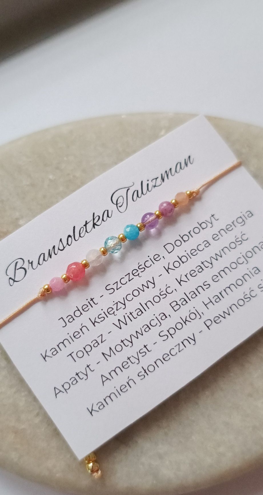 Bransoletka talizman minerały kamienie naturalne mix