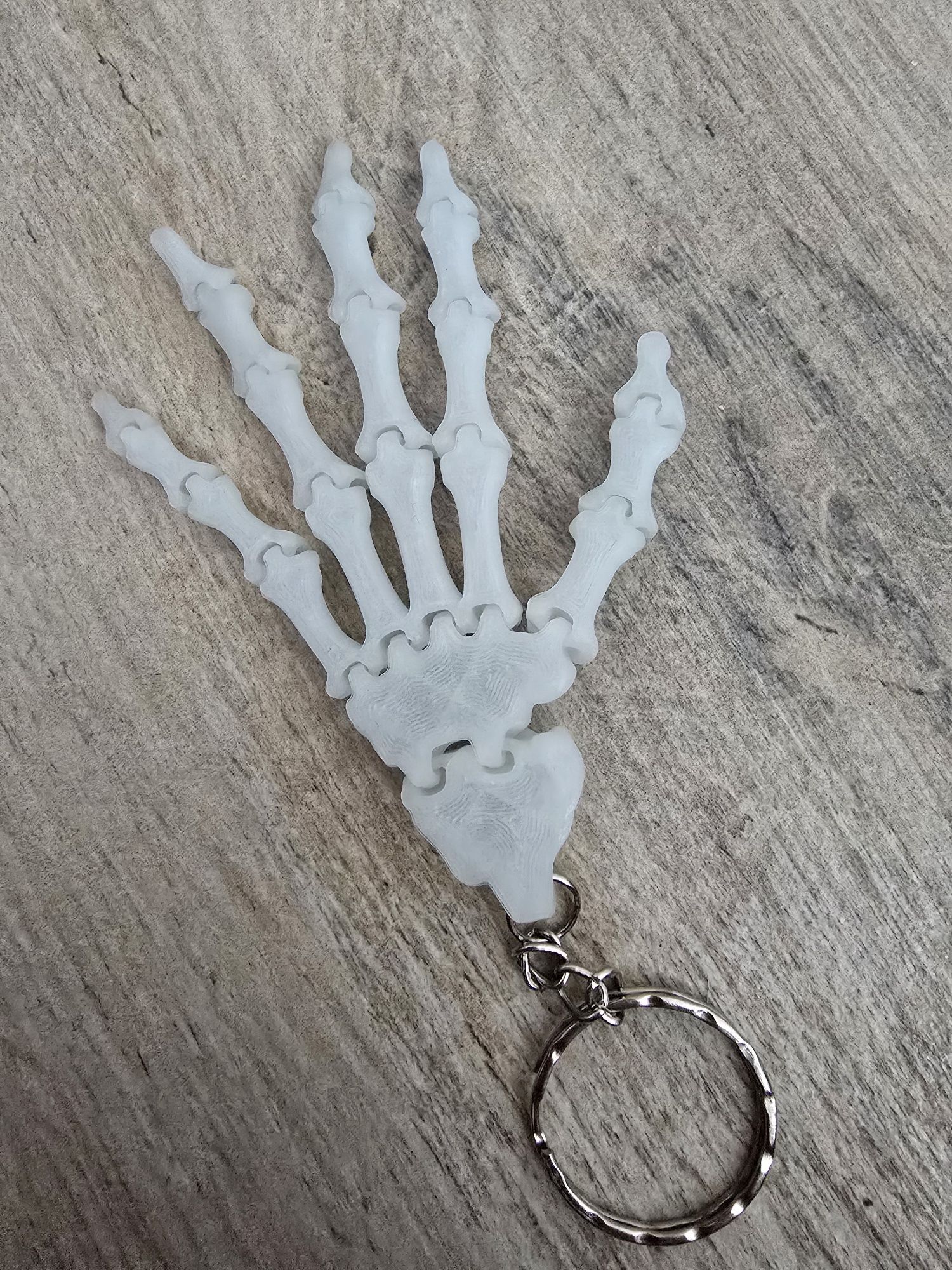 Świecący brelok szkieletowa dłoń - Druk 3D Keychain Fidget mixGadzet