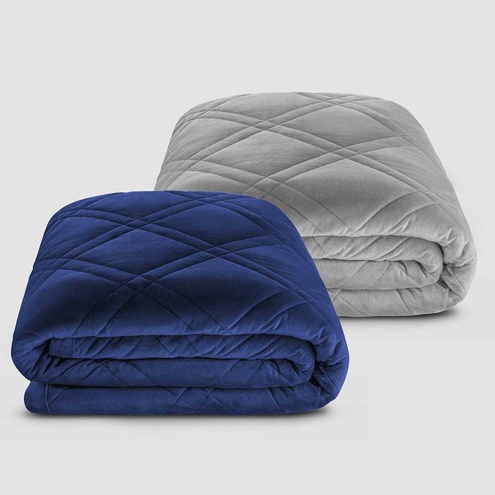 Велика обтяжуюча заспокійлива ковдра синя/сіра 152х203 см