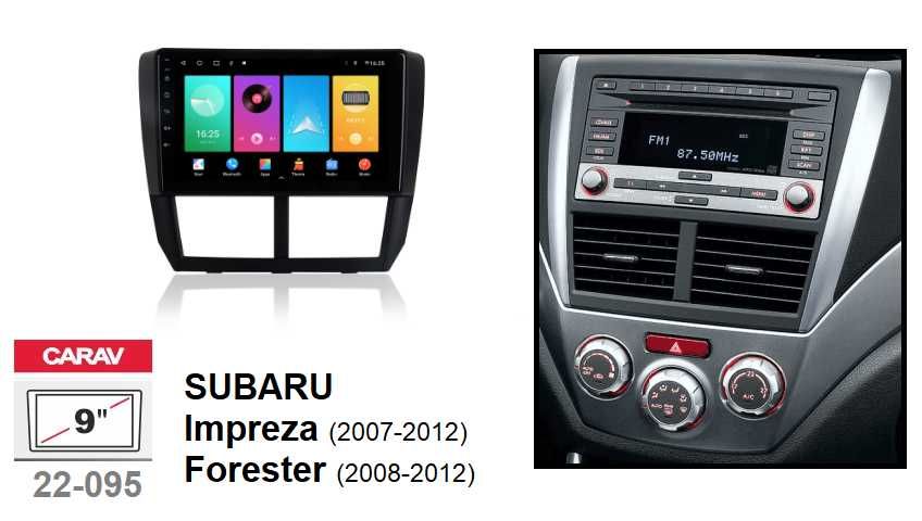 Rádio 2DIN 9" • SUBARU • Impreza • WRX • Forester • Outback • Android