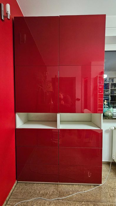 zestaw Ikea Besta lakierowane fronty